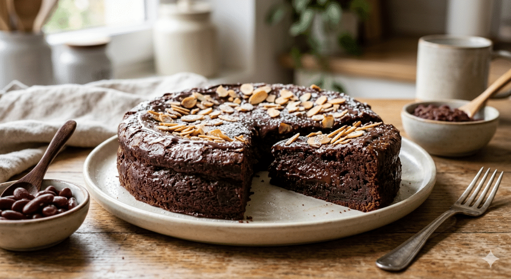 gateau chocolat haricot rouge