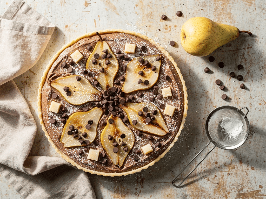 Tarte poire chocolat de Cyril Lignac