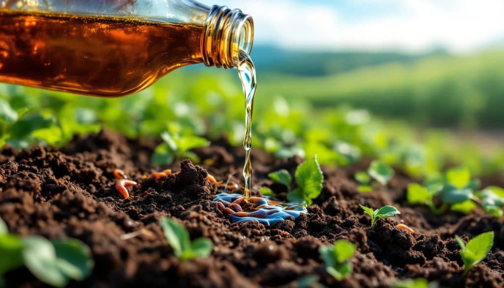 humonia est un amendement organique liquide innovant conçu pour améliorer la santé des sols, favoriser la fertilité naturelle et soutenir une agriculture durable.