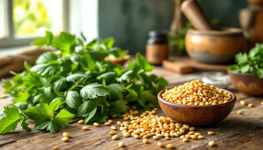 découvrez les bienfaits du fenugrec, herbe médicinale et condimentaire, ainsi que ses usages pour la santé et la cuisine.