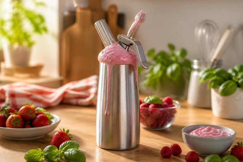 découvrez une recette facile et originale d'espuma au siphon pour impressionner vos invités avec une mousse légère et savoureuse.