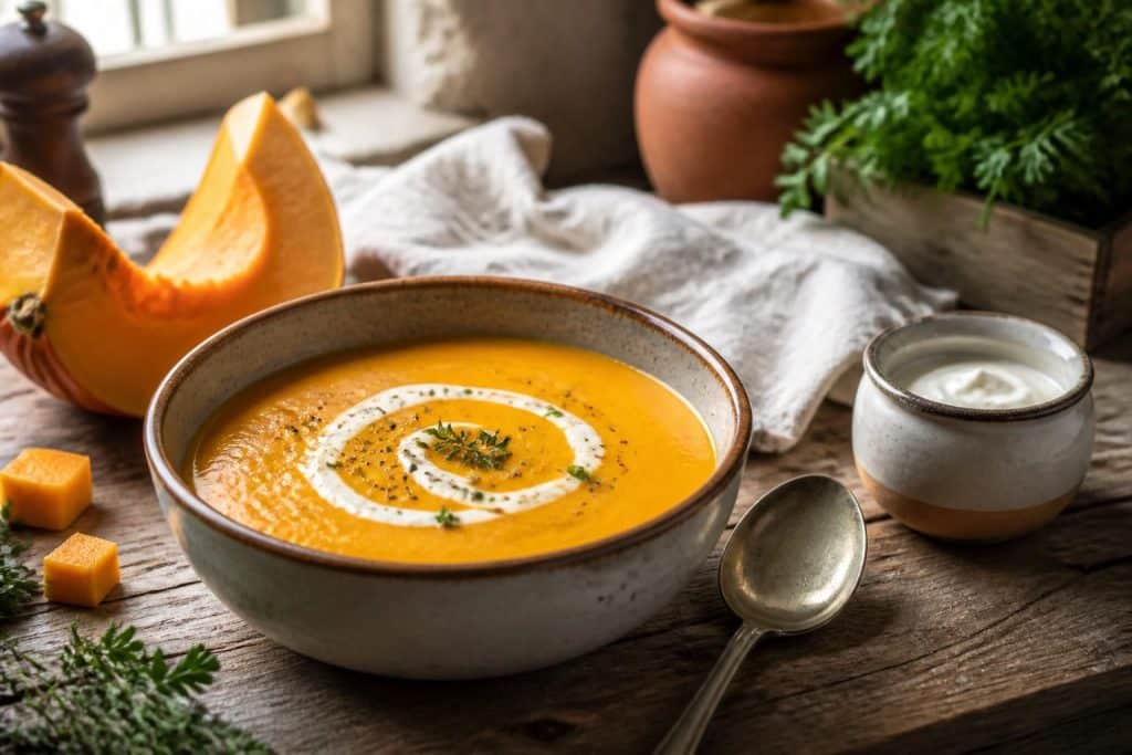 découvrez la recette traditionnelle et facile de la soupe au potiron de grand-mère, pour un plat chaleureux et savoureux qui ravira toute la famille.