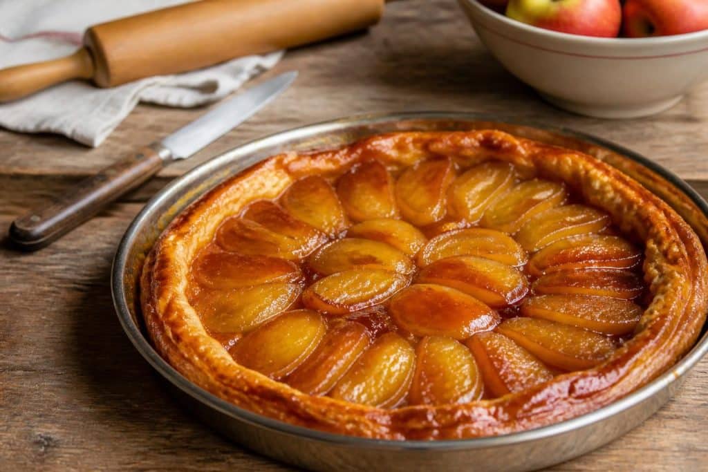 Tarte tatin recette traditionnelle : pommes caramélisées et pâte brisée facile